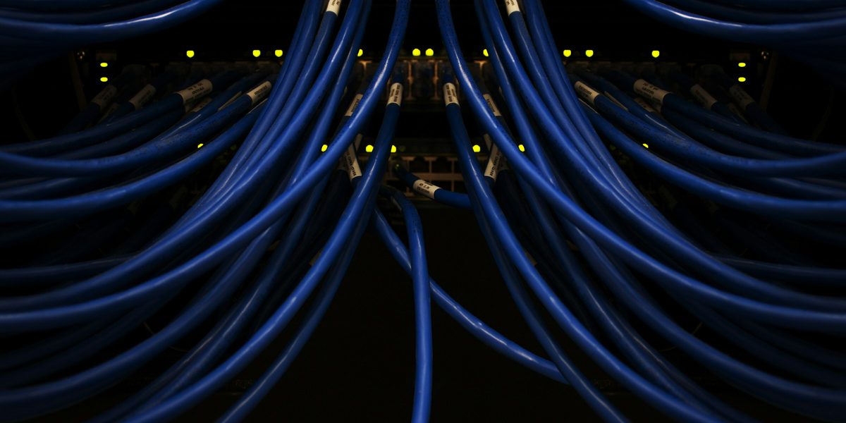 Patch cabling in a Circuitron network cabinet